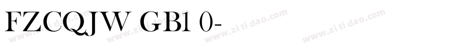 FZCQJW GB1 0字体转换